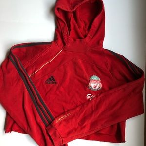 Cropped adidas soccer hoodie